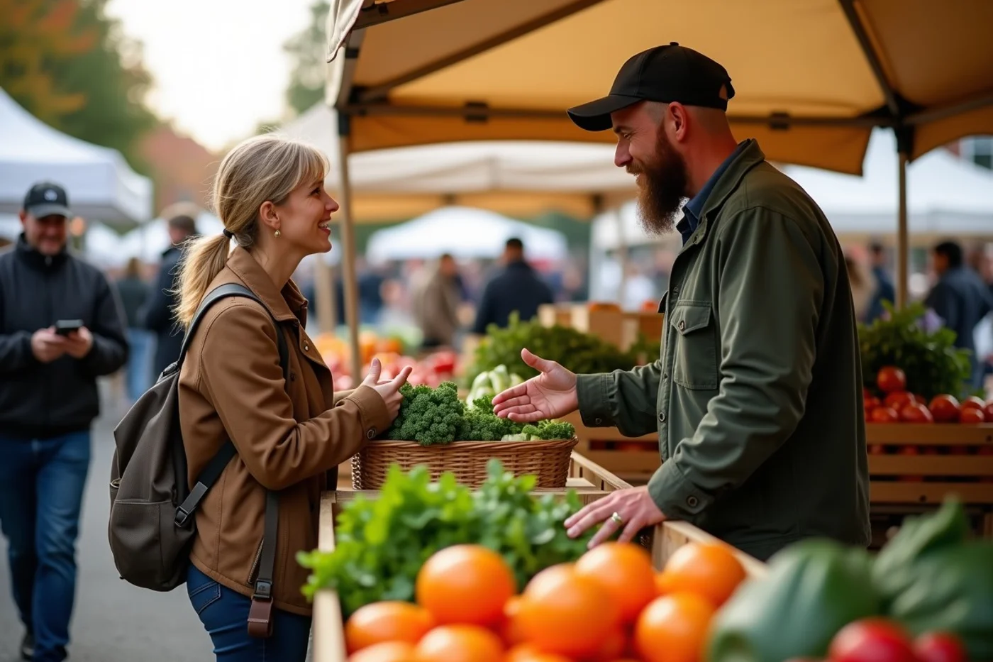Meeting Farmers in Durham Through Shared-Routine Communities - editorial photograph