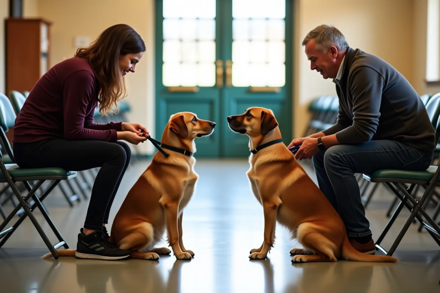 Pet-centered activities create repeated chances to recognize familiar faces - supporting editorial photograph